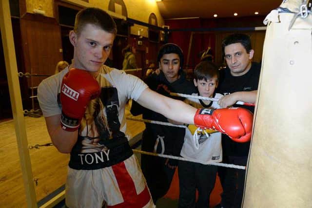 Tony Jones in his amateur days at Telford & Wrekin Boxing Club.