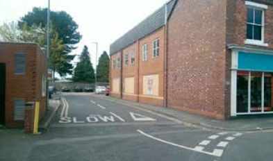 The entrance to the Argos car park where the barrier was