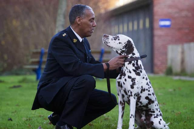RSPCA inspector Nayman Dunderdale with Enzo
