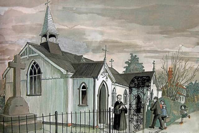 A painting of the tabernacle by Maggie Humphrys