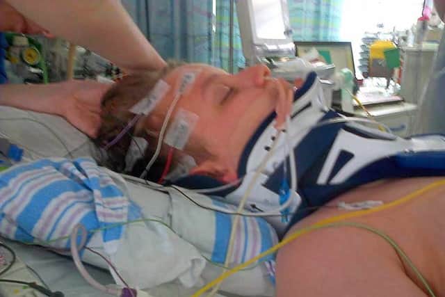 Dylan's parents released this photo of him in hospital