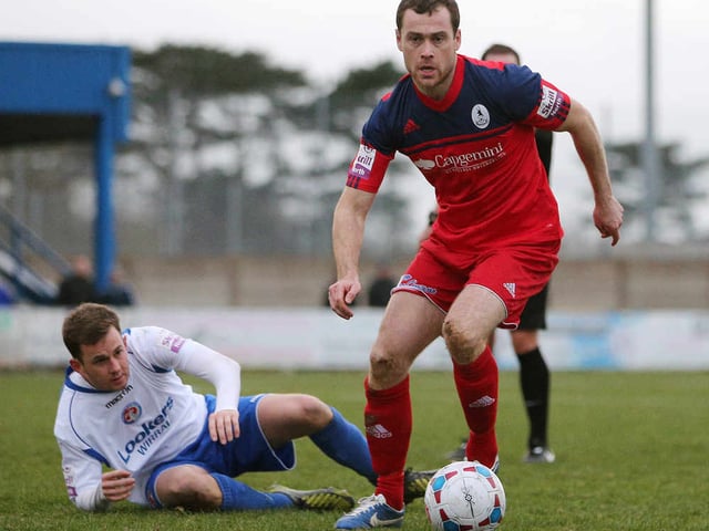 Stephen Wainwright of Vauxhall Motors and Alan Moogan of AFC Telford United