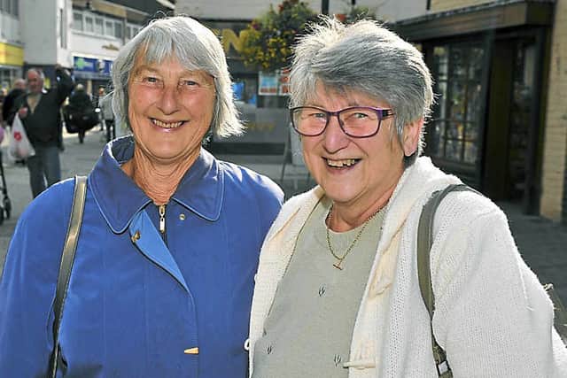 Sisters Sandra Roberts, left, from Muxton and Carol Morgan, from Wellingto