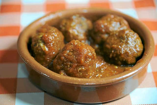 Having a ball the beef and pork meatballs