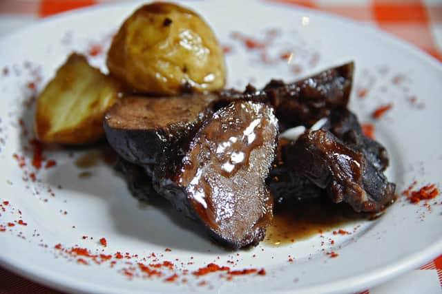 Pig out the slow-cooked pork cheek in a rich red wine reduction was the star of the show during a meal at Casa Naranjo. Pictures by Andy Richardson