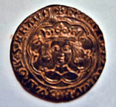 One of the coins found during the hunt for keys 