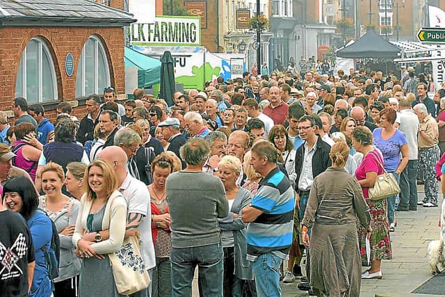 Huge crowds had gathered 15 minutes before opening time at the Ludlow Food Festival