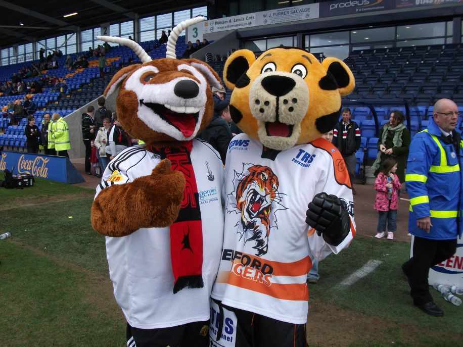 Mascots kick off in match of the day