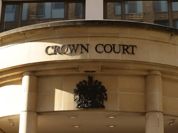 A view of the sign outside Blackfriars Crown Court in London