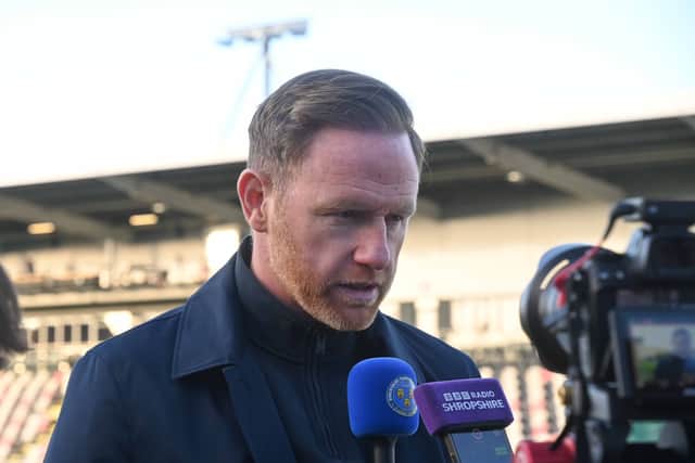 Shrewsbury Town boss Gavin Cowan