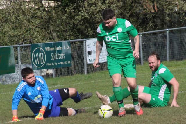 Dave Thomas scores for Hay St Mary's