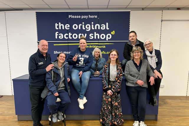 Staff at The Original Factory Shop in Bridgnorth which closed this week