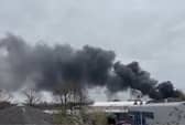 Smoke rises from a scrapyard fire on Lifford Lane, Kings Norton, Birmingham on 1 April 2026.