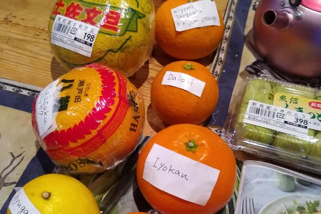 Some examples of Japanese citrus for marmalade