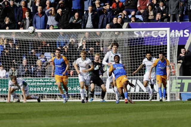 Matt Cox celebrates making a crucial save against Tranmere Rovers