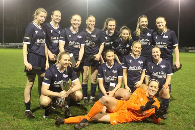 Llanfair United celebrate their cup final success