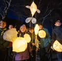 Some of the young people who made lanterns and enjoyed the Elan Dark Sky Festival