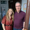Lynne has been replaced by Ashleigh Davies, pictured here with chair Anthony Smith. 