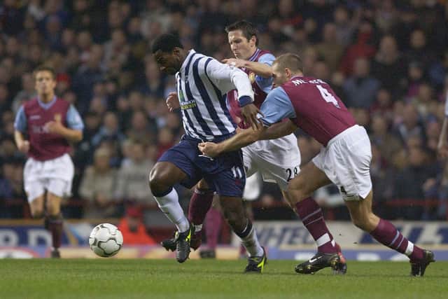 Jason Roberts in action for Albion against Villa.