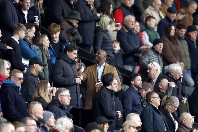 Jason Roberts watches Albion from the directors’ box in the recent draw at Bramall Lane. (Photo by Adam Fradgley/West Bromwich Albion FC via Getty Images)
