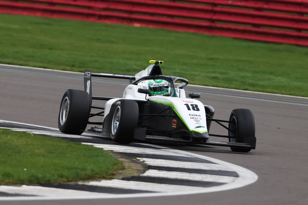 Torrin Byrne, who attends Wrekin College in Wellington, in testing for the GB4 Championship