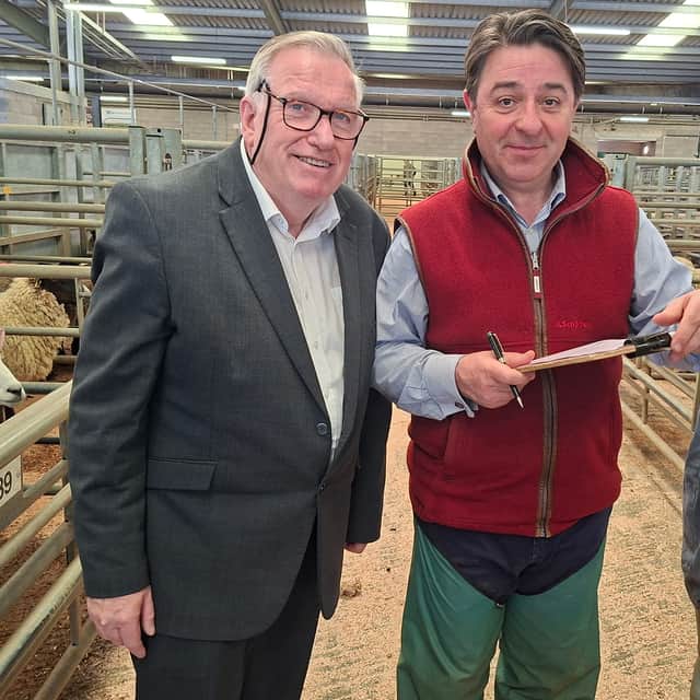 Halls chairman Allen Gittins (left) with director James F. Evans at Shrewsbury Auction Centre on Tuesday