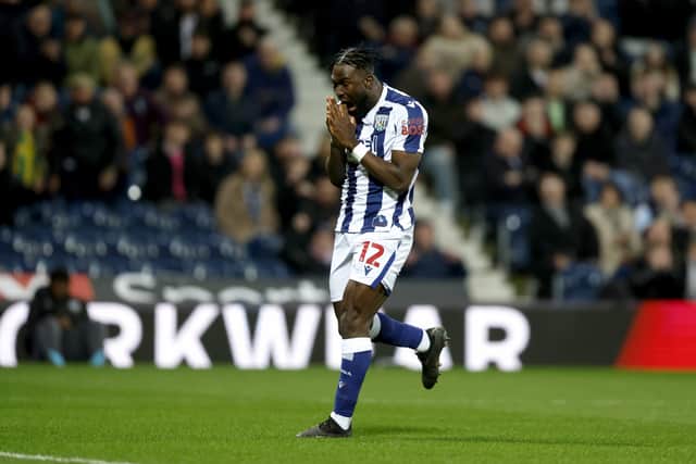 Daryl Dike returned to the starting line-up and was sharp but could not find the breakthrough. (Photo by Adam Fradgley/West Bromwich Albion FC via Getty Images)