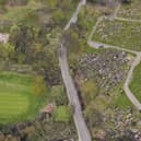 Designs accompanying the application show the cemetery would be bordered by the golf course’s 11th, 13th and 14th holes
