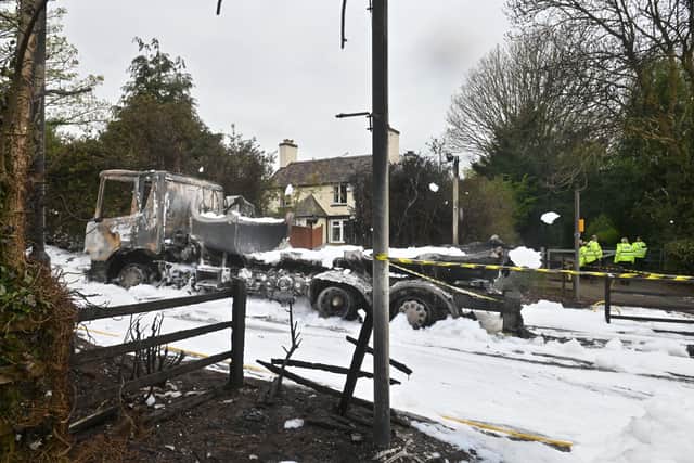 The aftermath of the blaze.