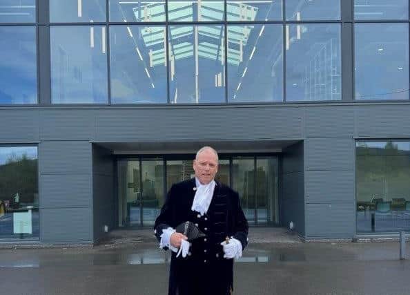 High Sheriff of Powys William Watkins outside Radnor Hills.