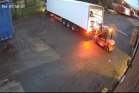 CCTV image of moments before man was crushed by concrete block in the back of HGV
