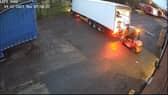 CCTV image of moments before man was crushed by concrete block in the back of HGV