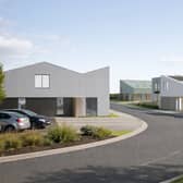 An artist’s impression showing what the new technology park in Newtown might look like. 