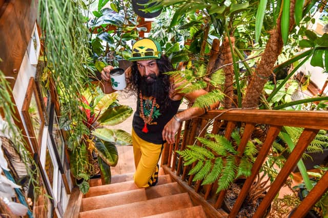 Jonny Balchandani says he has spent around £50,000 creating an "indoor jungle" of around 10,000 plants.