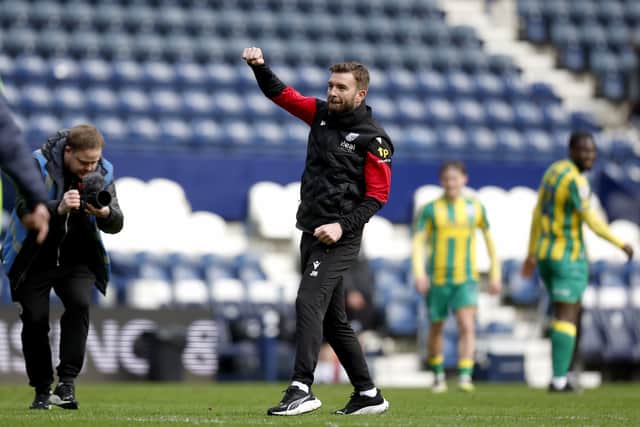 James Morrison could not help but let out some emotion after a crucial win at Preston in the hunt for survival. (Photo by Adam Fradgley/West Bromwich Albion FC via Getty Images)