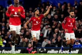 Matheus Cunha, second right, celebrates