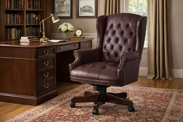 This definitely looks like a lottery winner's chair, but it's not quite posh enough