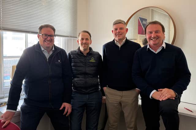 The new-look leadership team at Mannleys Group (from left): Andrew Cadwallader, Chris Mann, Aaron Manley and Russell Griffin