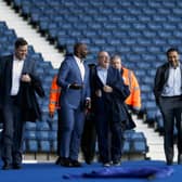 WEST BROMWICH, ENGLAND - APRIL 21: West Bromwich Albion Directors, Ian Skidmore, Jason Roberts, Mark Miles and Shilen Patel Owner and Chairman of West Bromwich Albion ahead of the Sky Bet Championship match between West Bromwich Albion and Watford at The Hawthorns on April 21, 2026 in West Bromwich, United Kingdom. (Photo by Adam Fradgley/West Bromwich Albion FC via Getty Images)
