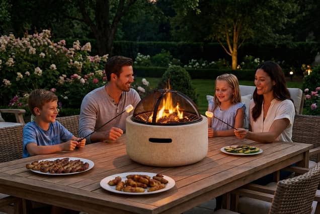 Combining a barbecue and a fire pit, this is such a bargain for £34