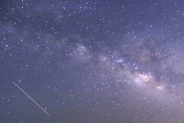 The Lyrid meteor shower in the Thanlyin sky in 2015.