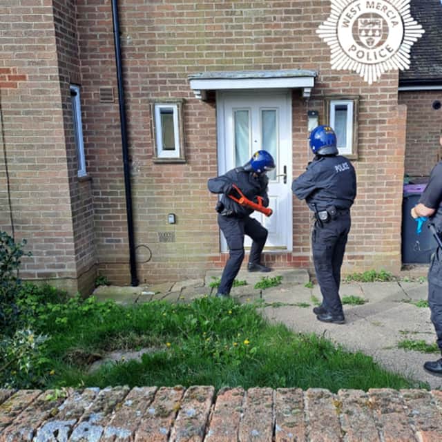 Police raided the property in Telford.