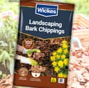 Wickes landscaping bark chippings come in 100L bags and are currently on a 3 for £30 deal