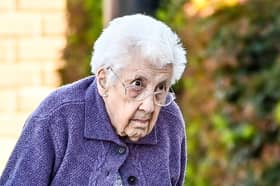 Joan Barwick, arriving at Wolverhampton Crown Court