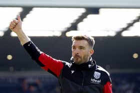 WEST BROMWICH, ENGLAND - APRIL 25: James Morrison Interim Head Coach of West Bromwich Albion leads the players on a lap of appreciation to thank the West Bromwich Albion fans for the support during the season after the 0-0 result that secured Championship safety in the Sky Bet Championship match between West Bromwich Albion and Ipswich Town at The Hawthorns on April 25, 2026 in West Bromwich, United Kingdom. (Photo by Adam Fradgley/West Bromwich Albion FC via Getty Images)