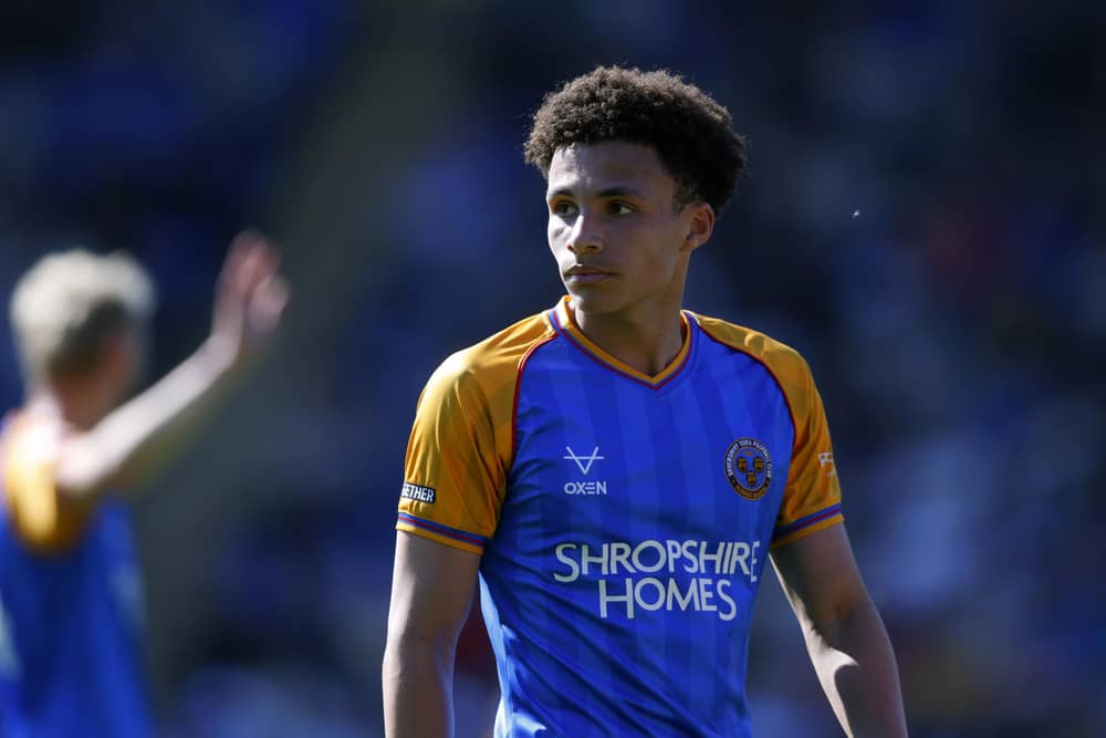 Will Gray during the game between Shrewsbury Town and Fleetwood Town