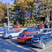 The car park at the Groe in Builth Wells