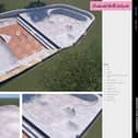 An impression of how the skatepark will look when its complete