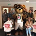 Wales Air Ambulance’s mascot, Biggles the Bear, went to see the tenants at William Ainge Court in Welshpool