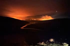 A dramatic and frightening scene from the Elan Valley wildfires.